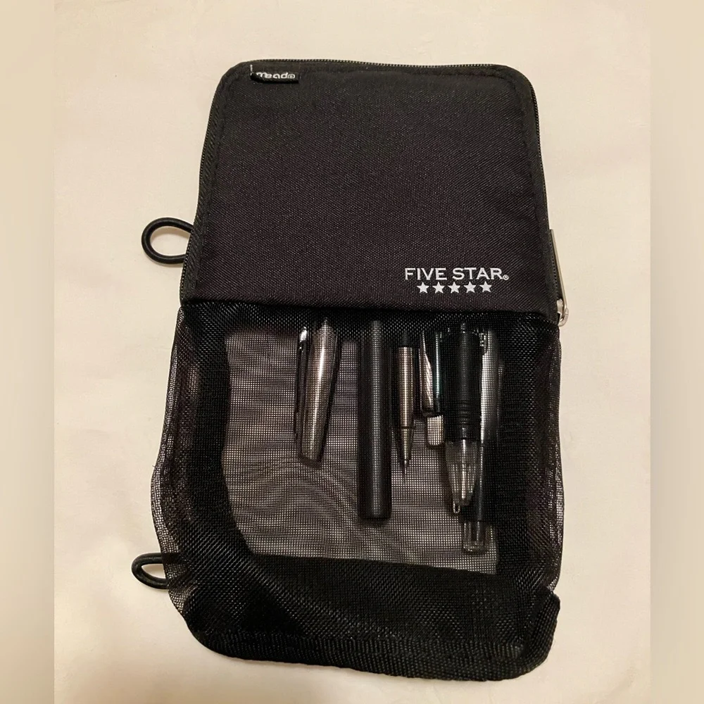Mead Five Star Black Zipper Pencil Pouch